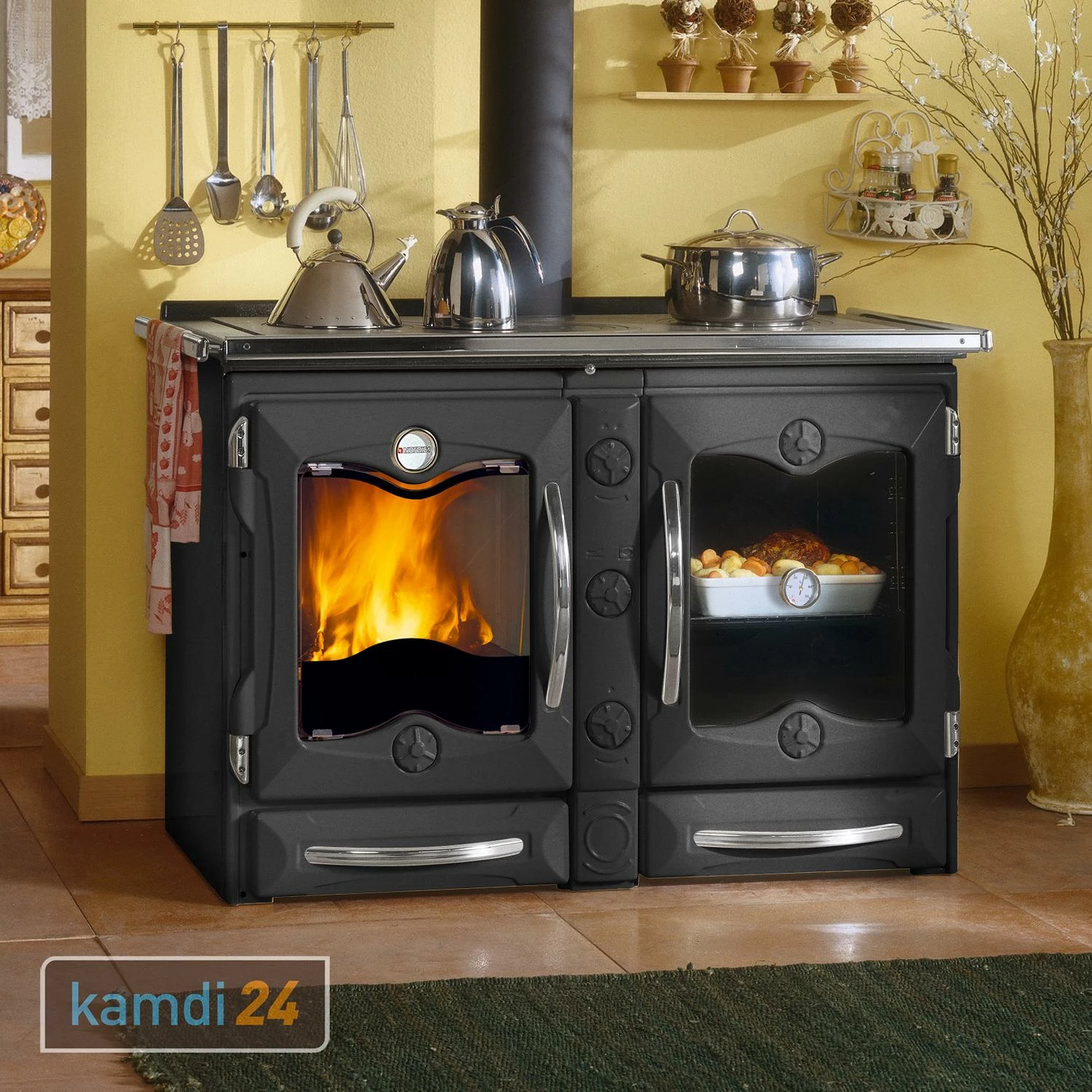 La Nordica America Küchenofen Anthrazit 3 La Nordica America Küchenofen Anthrazit