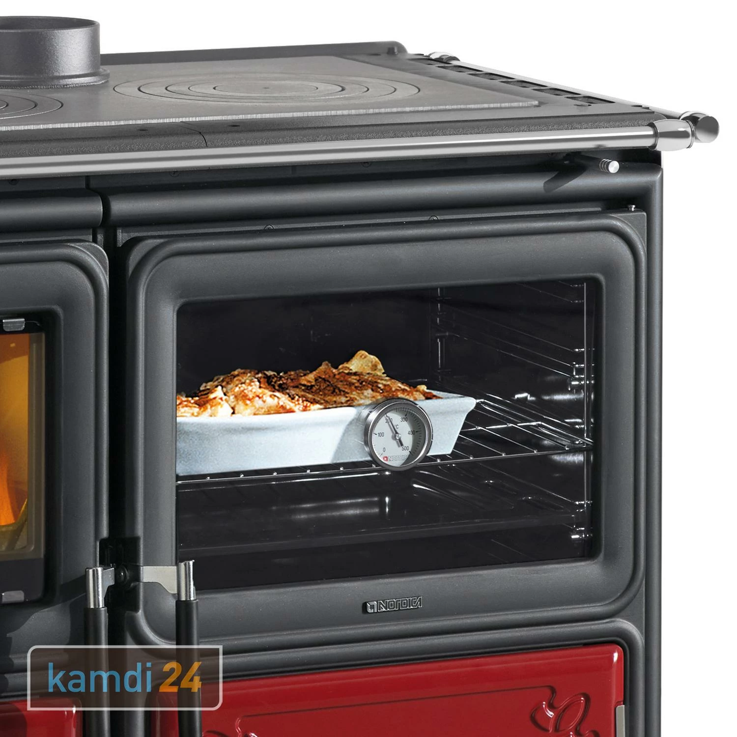 La Nordica Evolution Line Milly Küchenofen Stahl Bordeaux 8 La Nordica Evolution Line Milly Küchenofen Stahl Bordeaux – Bild 6