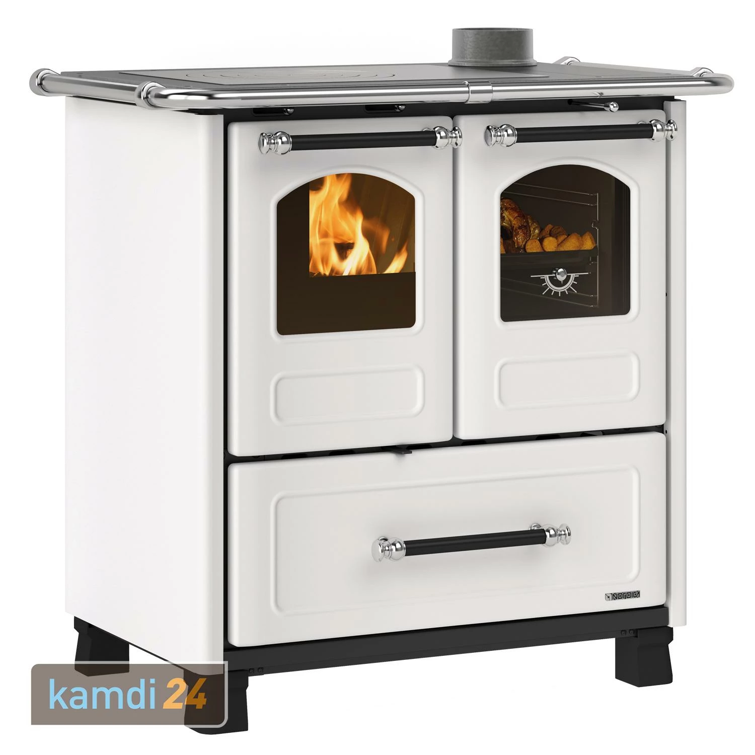 La Nordica Family 3,5 Küchenofen Stahl Bianco 4 La Nordica Family 3,5 Küchenofen Stahl Bianco – Bild 2