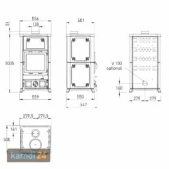 La Nordica Fedora Kaminofen Bordeaux -Angebote Kamdi24 Store la nordica fedora kaminofen bordeaux 9684 m 4