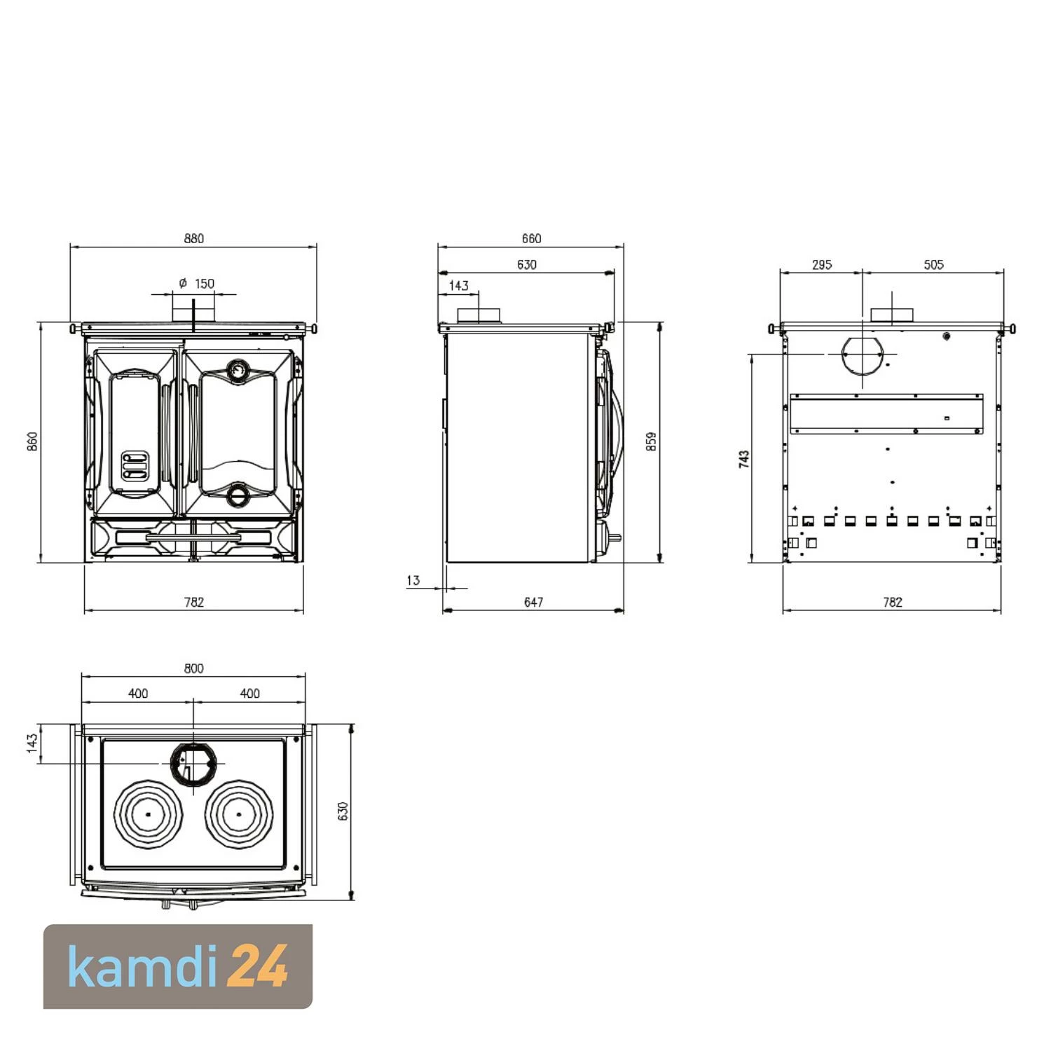 La Nordica Mamy Küchenofen Anthrazit 7 La Nordica Mamy Küchenofen Anthrazit – Bild 5