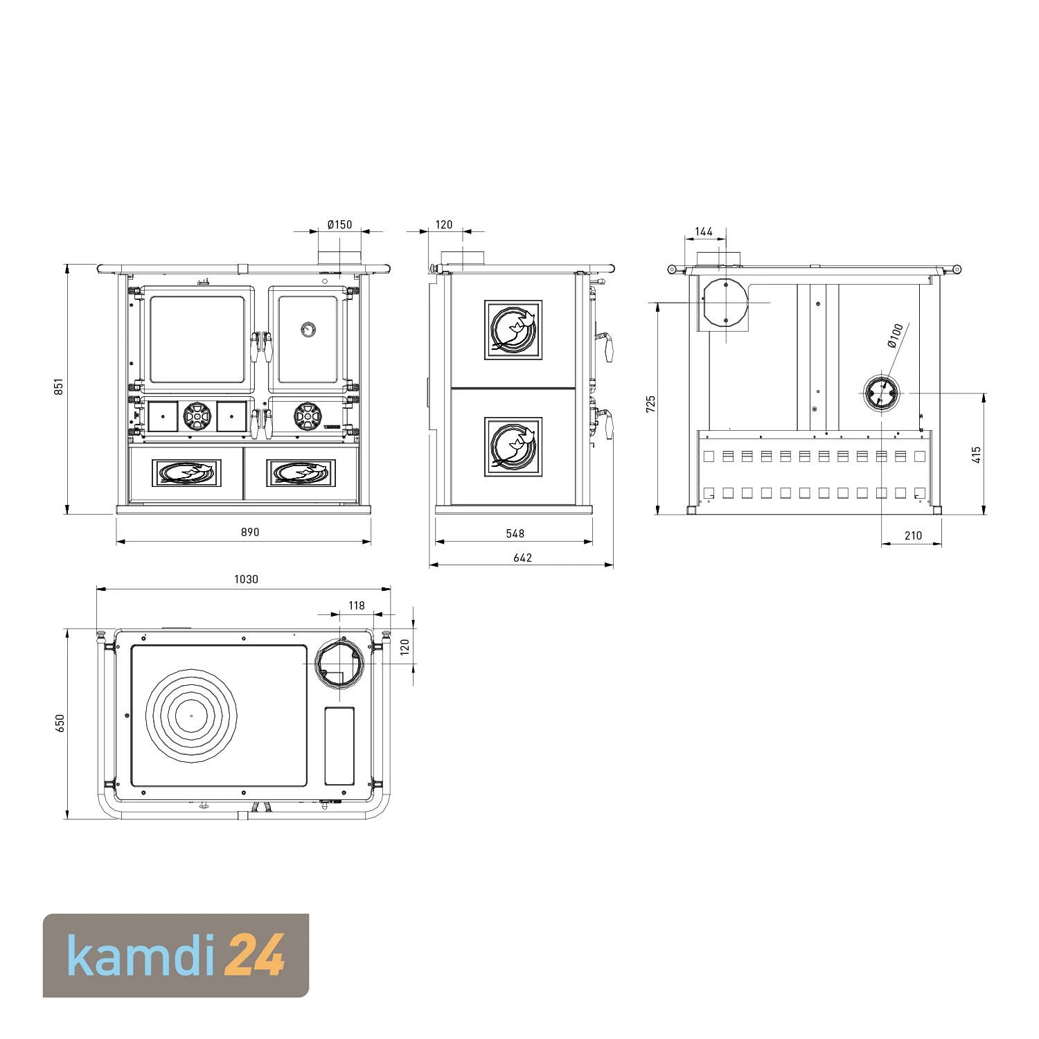 La Nordica Rosa Reverse 2.0 Küchenofen Liberty Bordeaux 12 La Nordica Rosa Reverse 2.0 Küchenofen Liberty Bordeaux – Bild 10