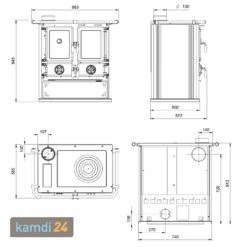 La Nordica Rosetta Sinistra BII Steel Küchenofen Schwarz -Angebote Kamdi24 Store la nordica rosetta sinistra bii steel kuechenofen schwarz 21255 m 8