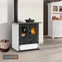 La Nordica Rosetta Sinistra BII Steel Küchenofen Stahl Weiß Punktiert