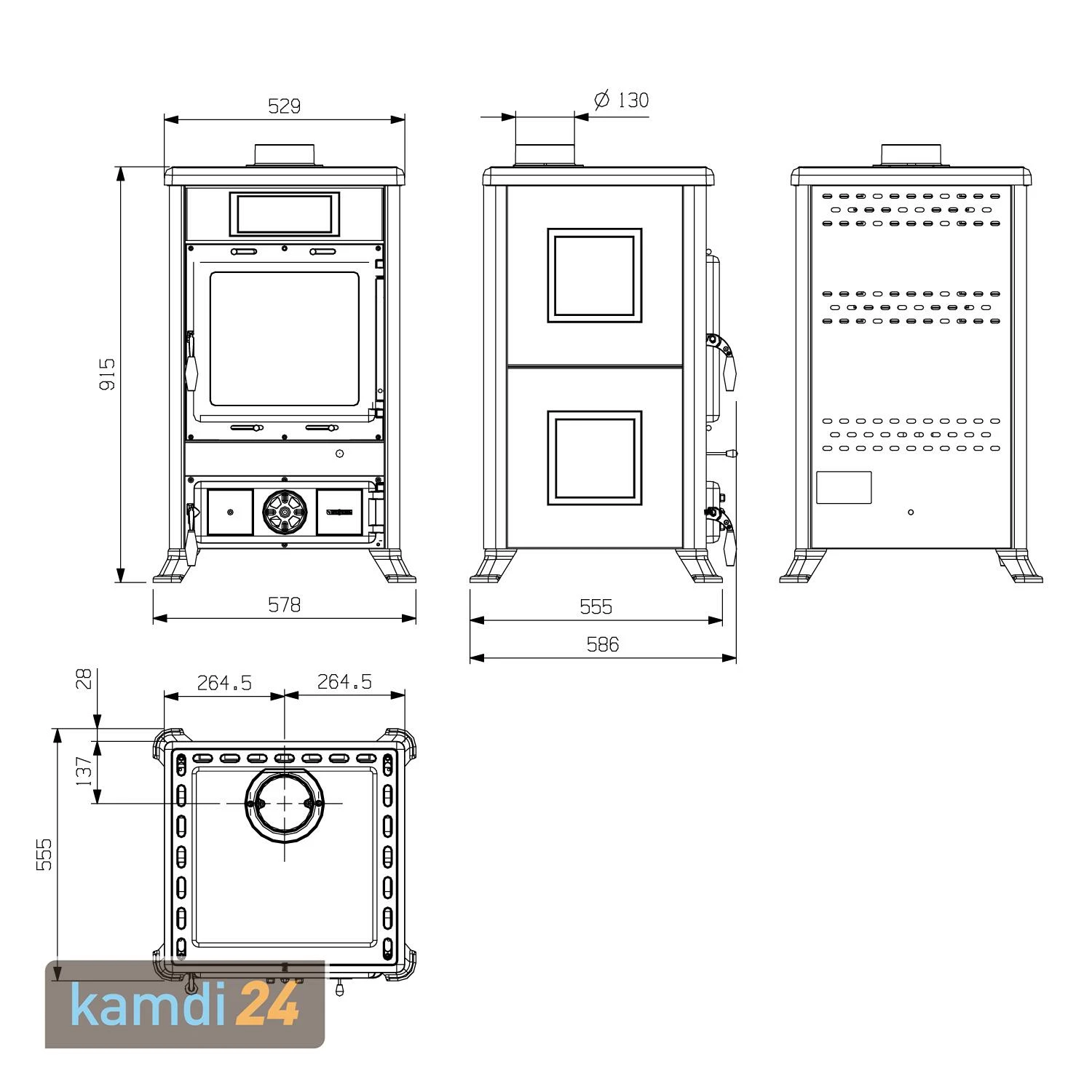 La Nordica Rossella R1 Kaminofen Liberty Bordeaux 9 La Nordica Rossella R1 Kaminofen Liberty Bordeaux – Bild 7