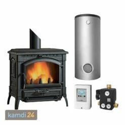 La Nordica Termoisotta DSA Wasserführender Kaminofen Komplett-Set Kombispeicher THKE/F 600