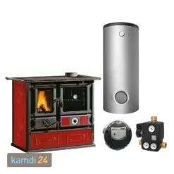 La Nordica Termorosa DSA Liberty Bordeaux Wasserführender Küchenofen Spar-Set Kombispeicher THKE/F 600