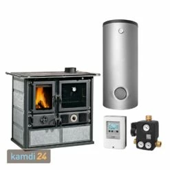 Angebote Kamdi24 Store 41 La Nordica Termorosa DSA Naturstein Wasserführender Küchenofen Komplett-Set Hygienespeicher SH 550