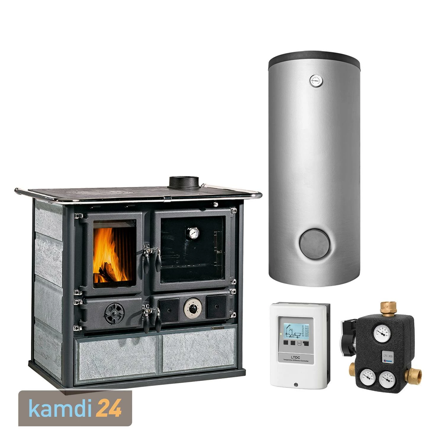 La Nordica Termorosa DSA Naturstein Wasserführender Küchenofen Komplett-Set Kombispeicher THKE 600 + 1 SWT 3 La Nordica Termorosa DSA Naturstein Wasserführender Küchenofen Komplett-Set Kombispeicher THKE 600 + 1 SWT