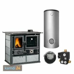 La Nordica Termorosa DSA Naturstein Wasserführender Küchenofen Spar-Set Hygienespeicher SHS 550 + 1 SWT