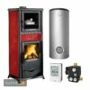 La Nordica Termorossella Plus DSA Forno 4.0 Wasserführender Kaminofen Liberty Bordeaux Komplett-Set Hygienespeicher SHS 750 + 1 SWT
