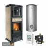 La Nordica Termorossella Plus DSA Forno 4.0 Wasserführender Kaminofen Liberty Panna Komplett-Set Hygienespeicher SHS 750 + 1 SWT