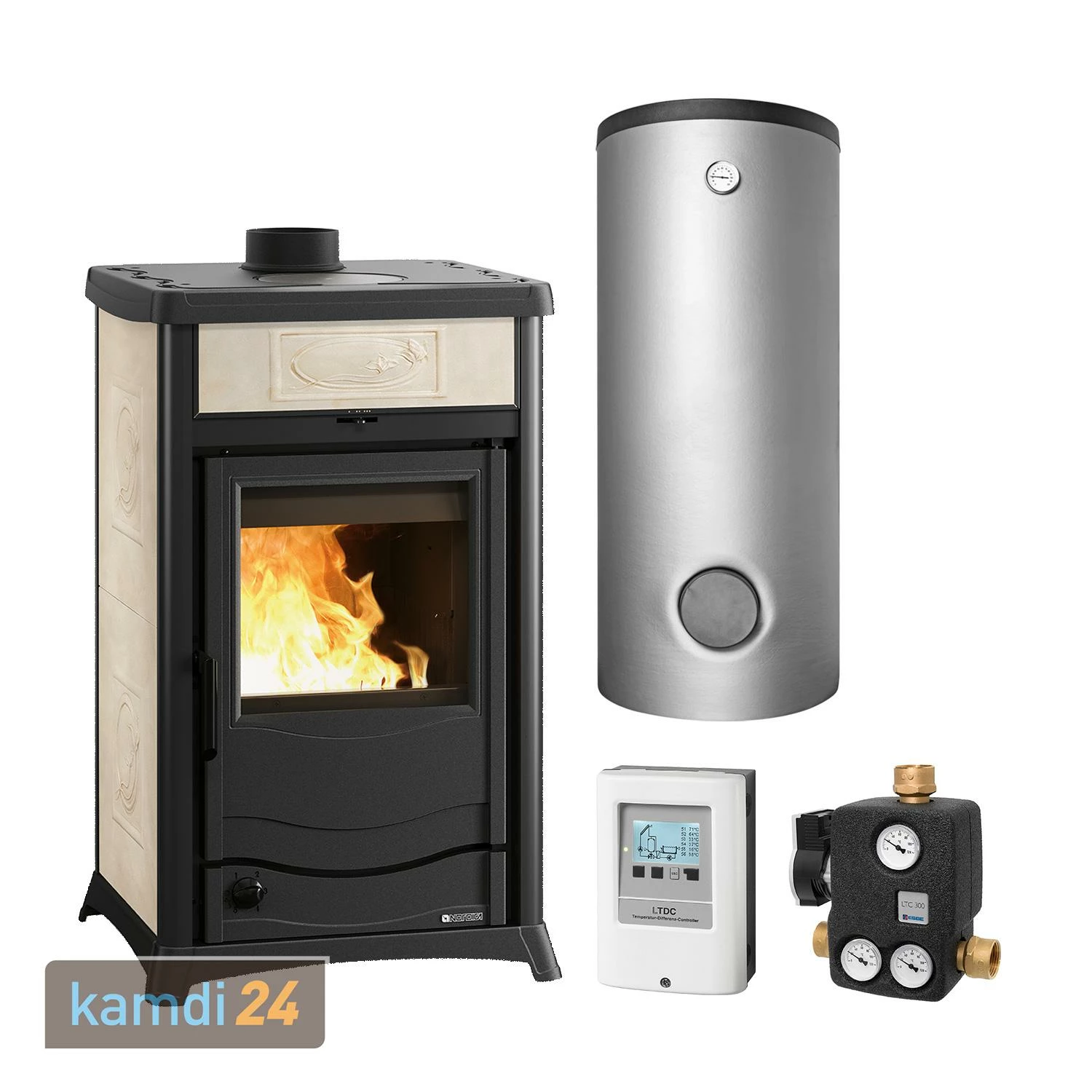 La Nordica Termorossella Plus Liberty Pergamena EVO DSA Wasserführender Kaminofen Komplett-Set Kombispeicher THKE 825 + 1 SWT 3 La Nordica Termorossella Plus Liberty Pergamena EVO DSA Wasserführender Kaminofen Komplett-Set Kombispeicher THKE 825 + 1 SWT