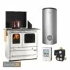 La Nordica Termosovrana DSA Bianco Wasserführender Küchenofen Komplett-Set Pufferspeicher TPSR 600 + 1 SWT
