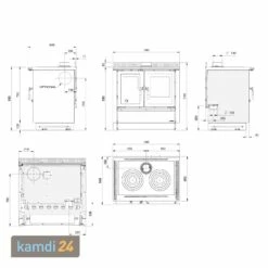 La Nordica Venezia Küchenofen Schwarz -Angebote Kamdi24 Store la nordica venezia kuechenofen schwarz 21277 m 5