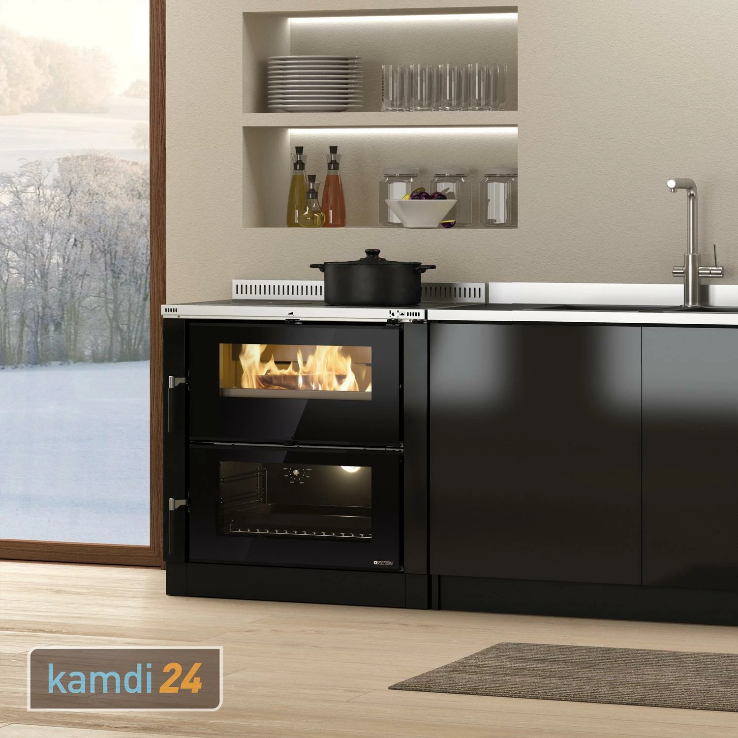 La Nordica Verona XXL Küchenofen Anthrazit 3 La Nordica Verona XXL Küchenofen Anthrazit