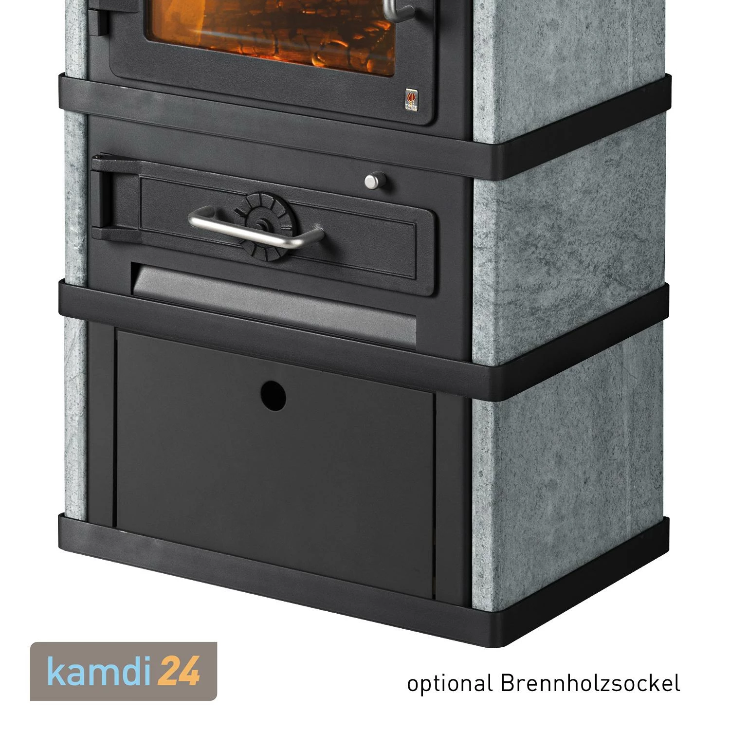 Lotus 2080 Kaminofen Schwarz, Rauchabgang Hinten 5 Lotus 2080 Kaminofen Schwarz, Rauchabgang Hinten – Bild 3