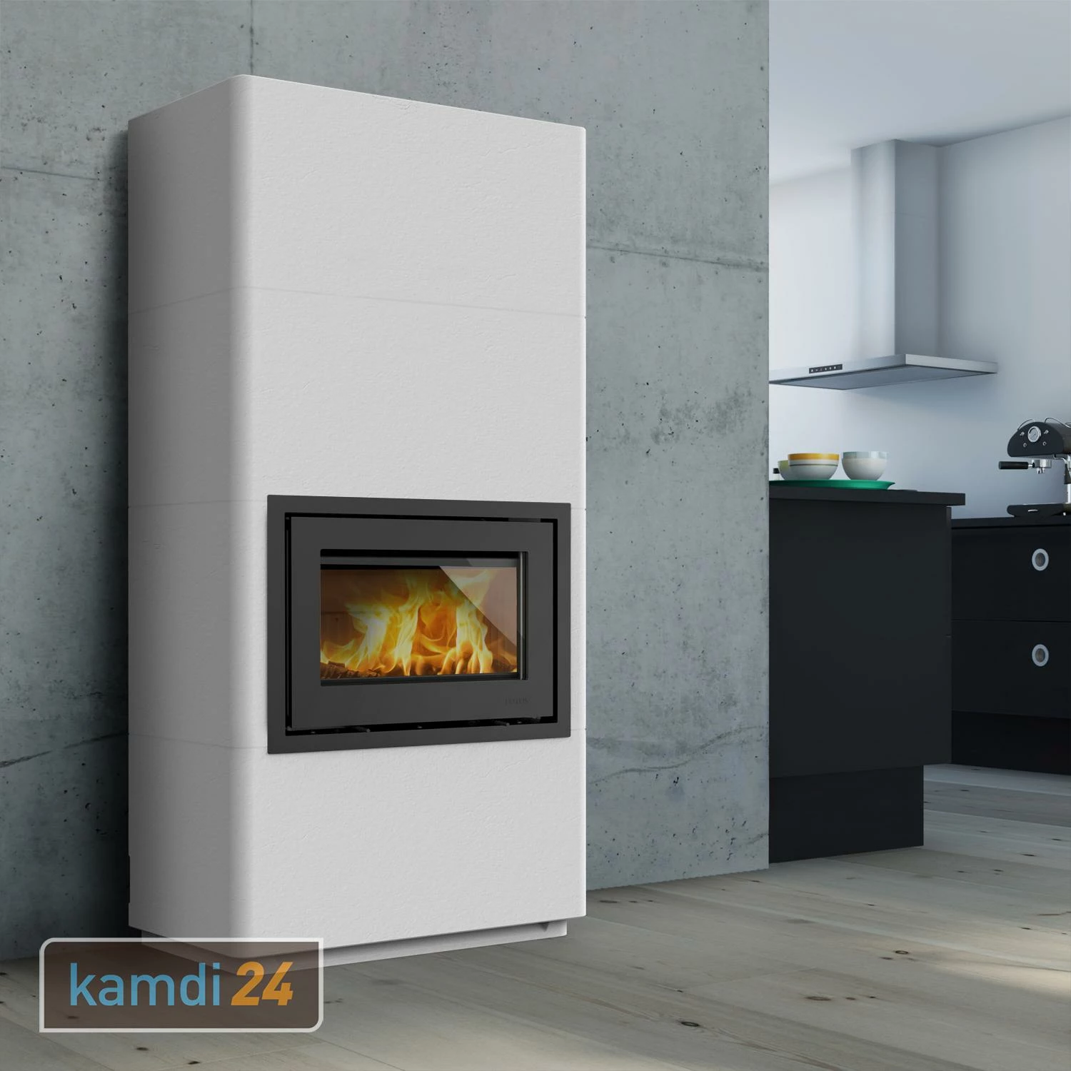 Lotus Beto 470 Plus Kaminofen Tür Grau, Topplatte Grau, Rauchabgang Hinten 3 Lotus Beto 470 Plus Kaminofen Tür Grau, Topplatte Grau, Rauchabgang Hinten