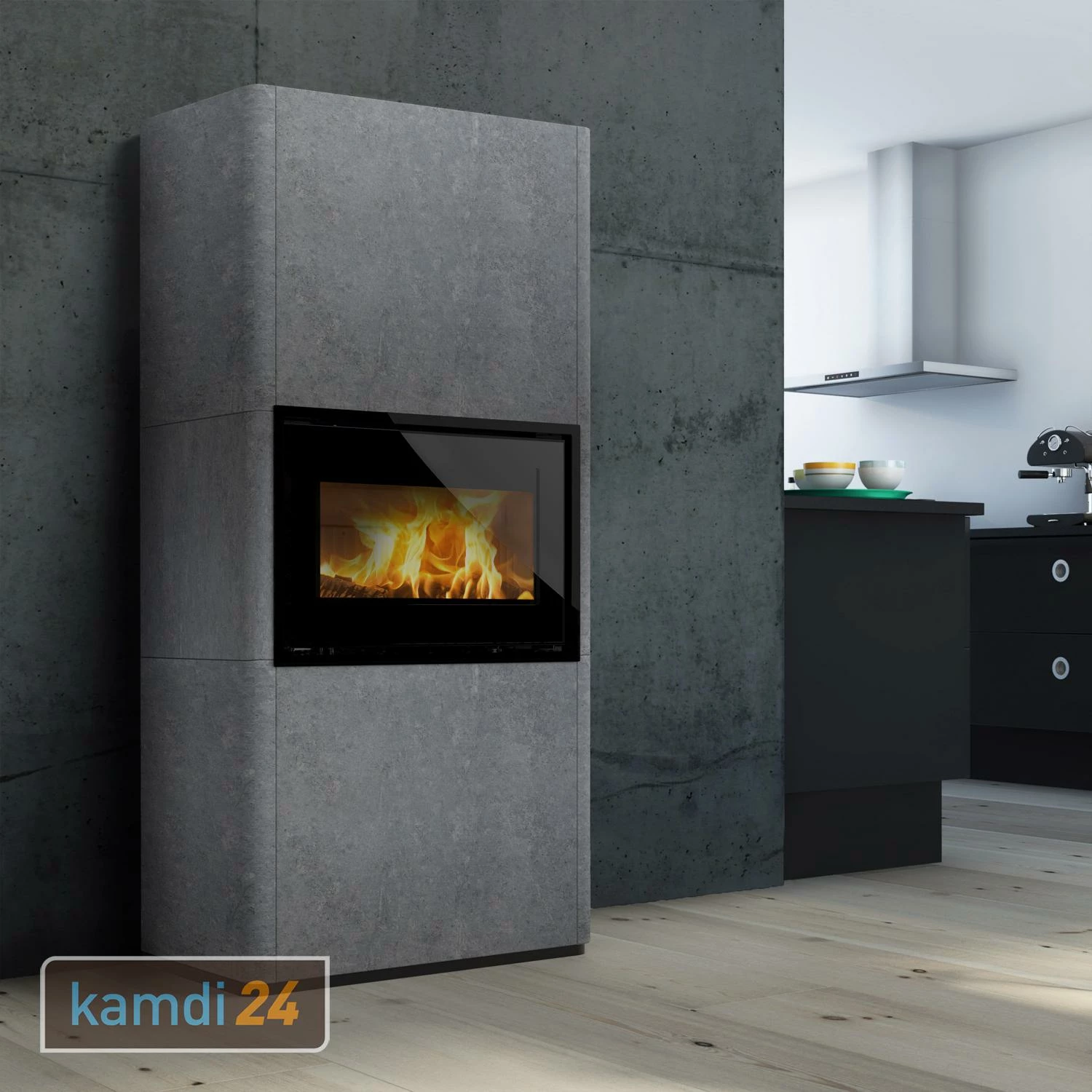 Lotus Beto 470M Plus Kaminofen Magic Tür, Topplatte Grau, Rauchabgang Hinten 3 Lotus Beto 470M Plus Kaminofen Magic Tür, Topplatte Grau, Rauchabgang Hinten