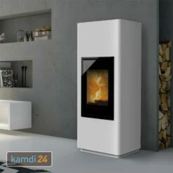 Lotus Beto 700 Kaminofen Magic Tür, Topplatte Grau, Rauchabgang Hinten