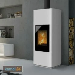 Lotus Beto 700 Kaminofen Magic Tür, Topplatte Grau, Rauchabgang Oben