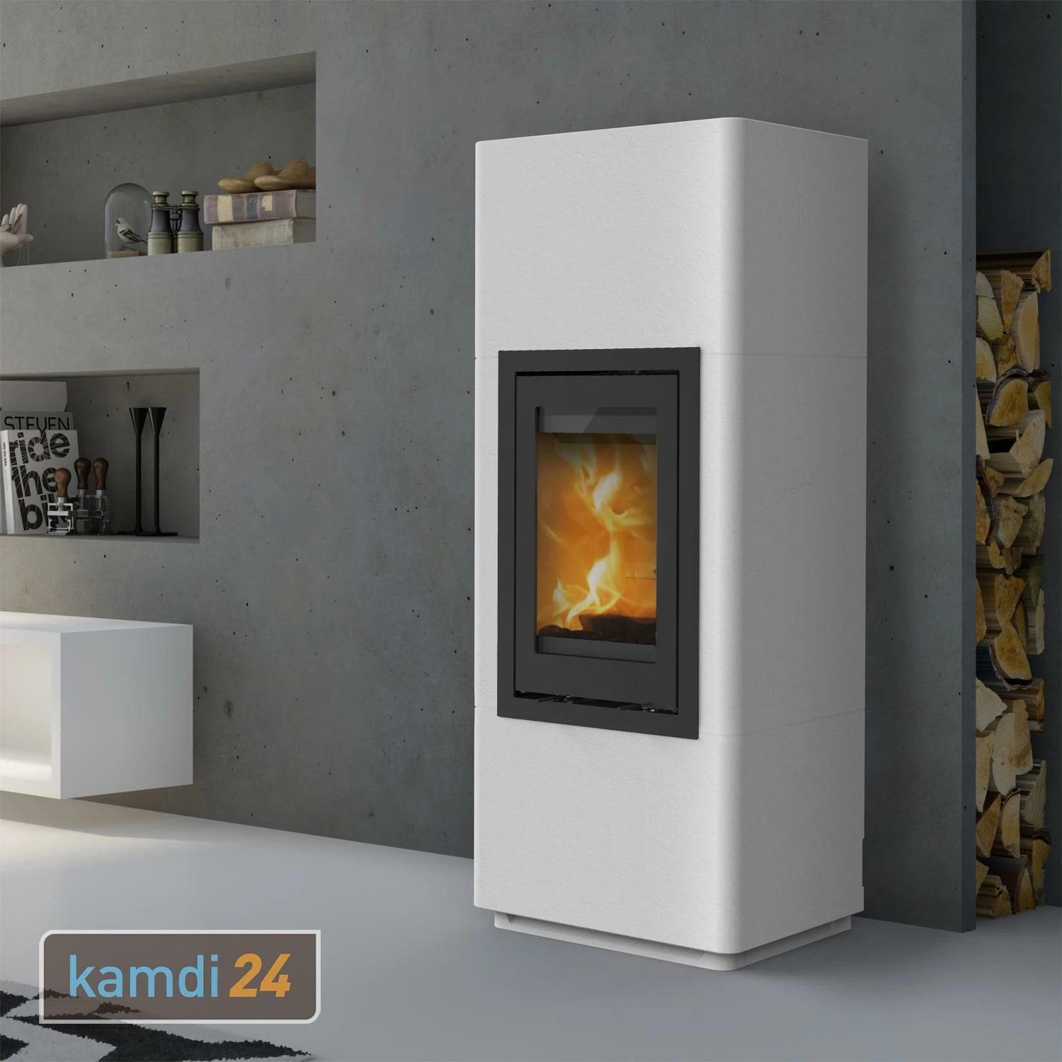 Lotus Beto 700 Kaminofen Tür Grau, Topplatte Grau, Rauchabgang Hinten 3 Lotus Beto 700 Kaminofen Tür Grau, Topplatte Grau, Rauchabgang Hinten