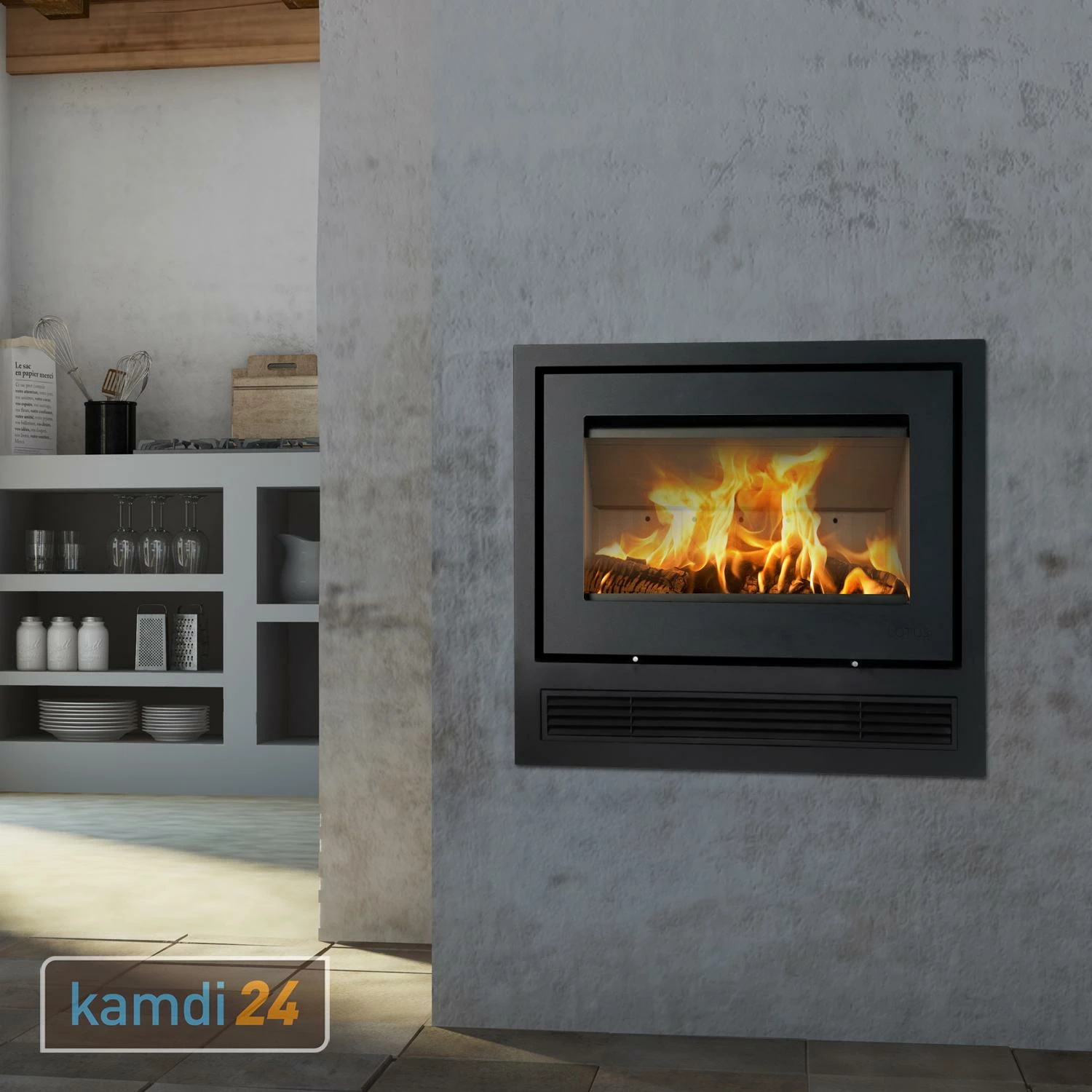 Lotus H470 Air Kamineinsatz Schwarz / Scharniere Links 3 Lotus H470 Air Kamineinsatz Schwarz / Scharniere Links