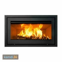 Lotus H570 W Kamineinsatz Schwarz / Scharniere Rechts