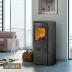 Lotus Jubilee 20 Kaminofen Stahl Schwarz / Indian Night, Rauchrohranschluss Hinten