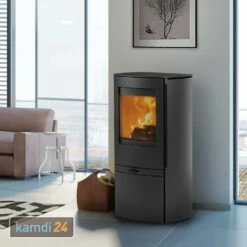 Lotus Jubilee 20 Kaminofen Stahl Schwarz, Rauchrohranschluss Hinten