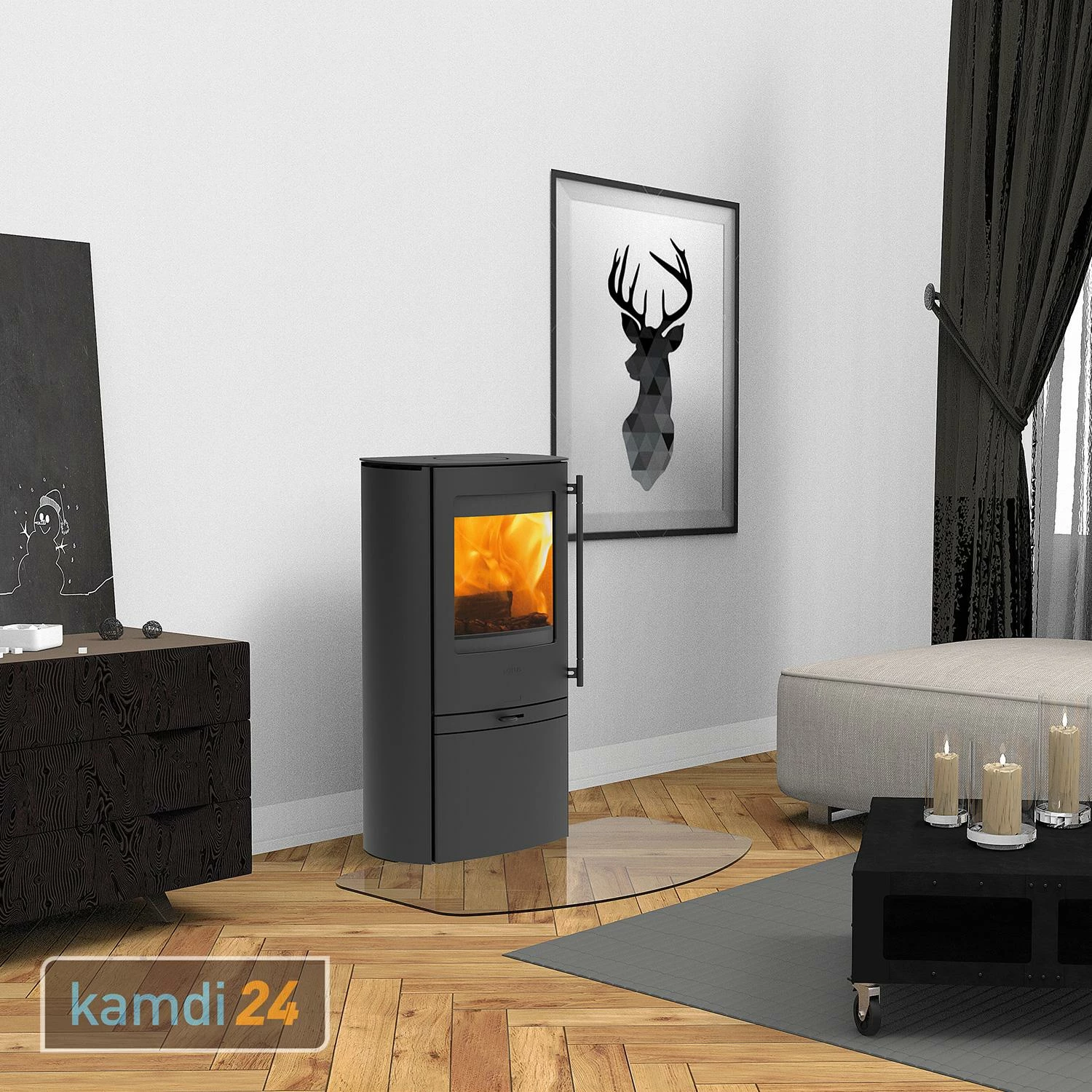 Lotus Jubilee 20 Kaminofen Stahl Schwarz, Rauchrohranschluss Hinten 7 Lotus Jubilee 20 Kaminofen Stahl Schwarz, Rauchrohranschluss Hinten – Bild 5