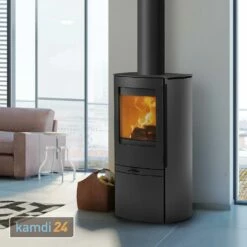 Lotus Jubilee 20 Kaminofen Stahl Schwarz, Rauchrohranschluss Oben