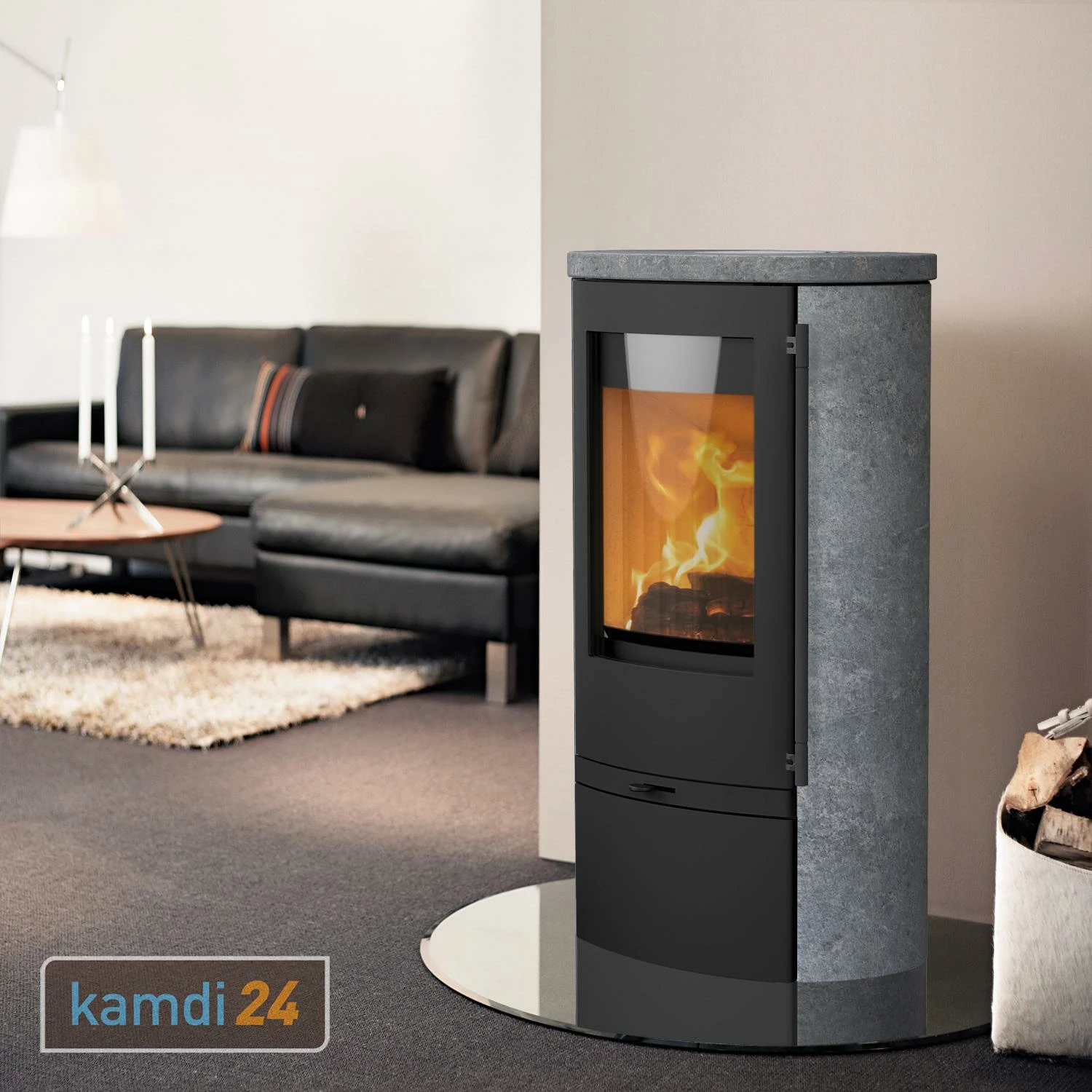 Lotus Jubilee 25 Kaminofen Stahl Schwarz / Speckstein, DIBt, Rauchrohranschluss Hinten 3 Lotus Jubilee 25 Kaminofen Stahl Schwarz / Speckstein, DIBt, Rauchrohranschluss Hinten