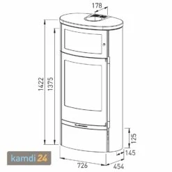 Lotus Jubilee 35 Kaminofen Mit Warmhaltefach Schwarz/ Indian Night, Rauchabgang Hinten -Angebote Kamdi24 Store lotus jubilee 35 kaminofen mit warmhaltefach schwarz indian night rauchabgang hinten 9333 m 8
