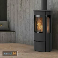 Lotus Liva 5G Kaminofen Schwarz, Rauchabgang Oben