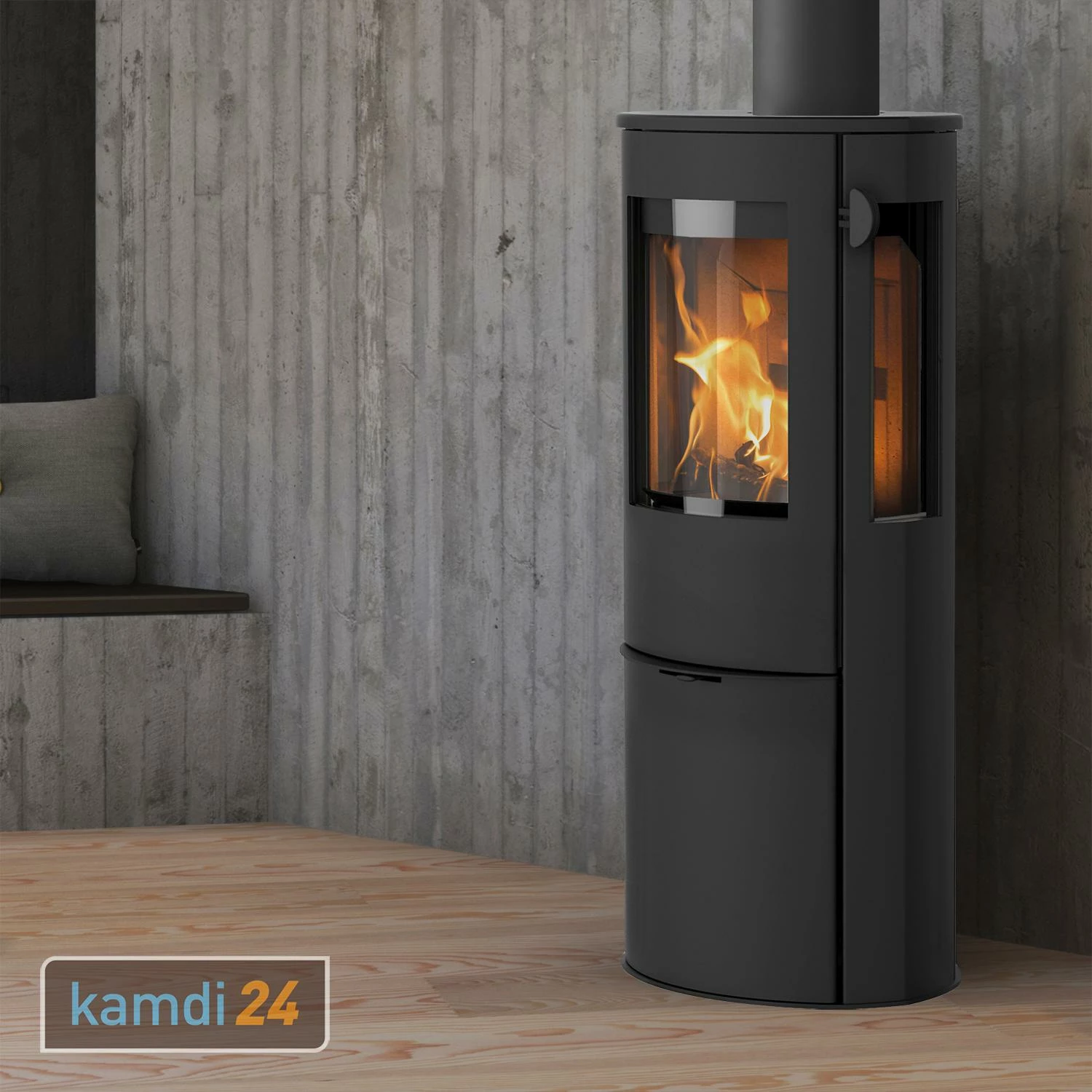 Lotus Liva 6G RLU Kaminofen Schwarz, Rauchabgang Oben 3 Lotus Liva 6G RLU Kaminofen Schwarz, Rauchabgang Oben