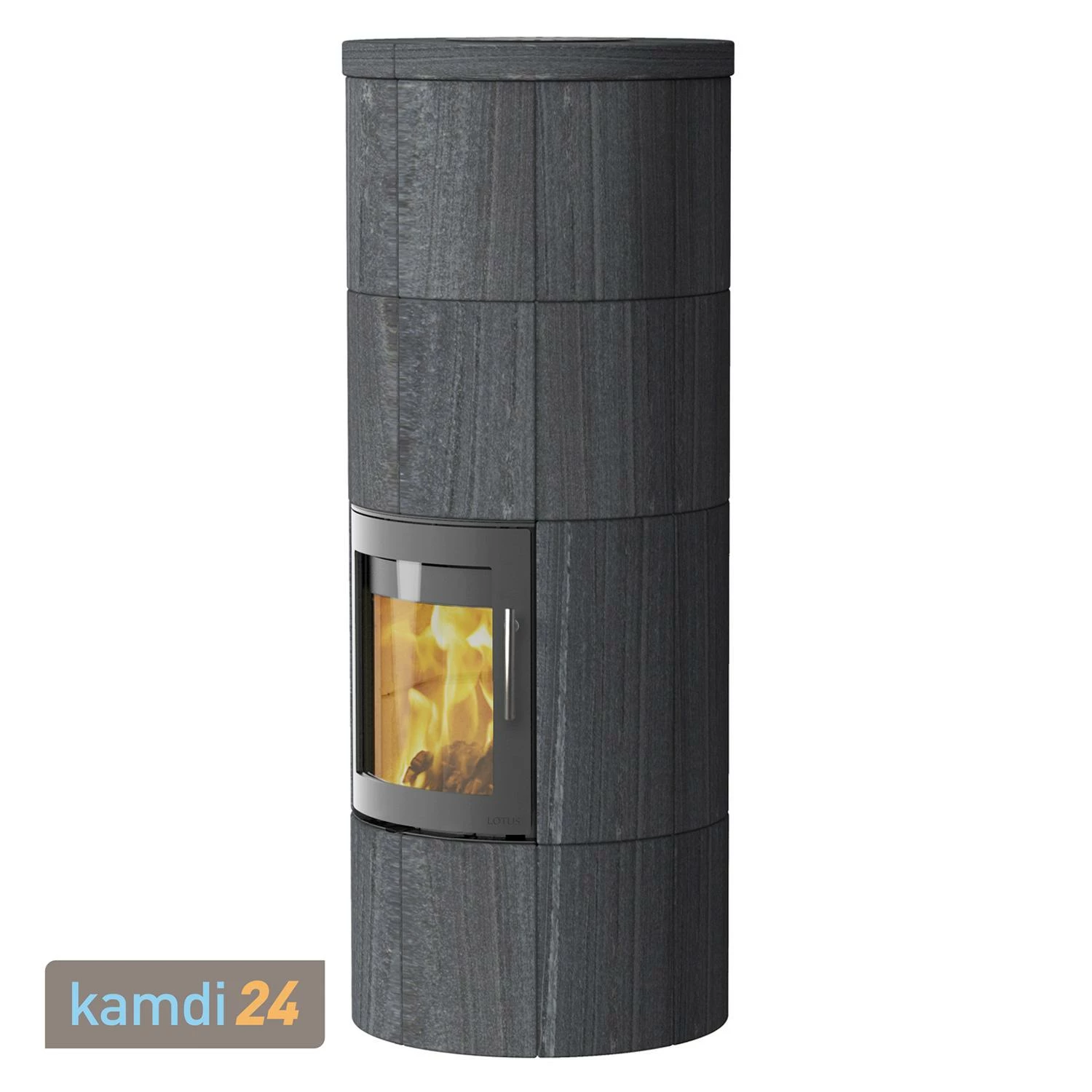 Lotus M2 Kaminofen Grau/ Indian Night, Rauchabgang Hinten 4 Lotus M2 Kaminofen Grau/ Indian Night, Rauchabgang Hinten – Bild 2