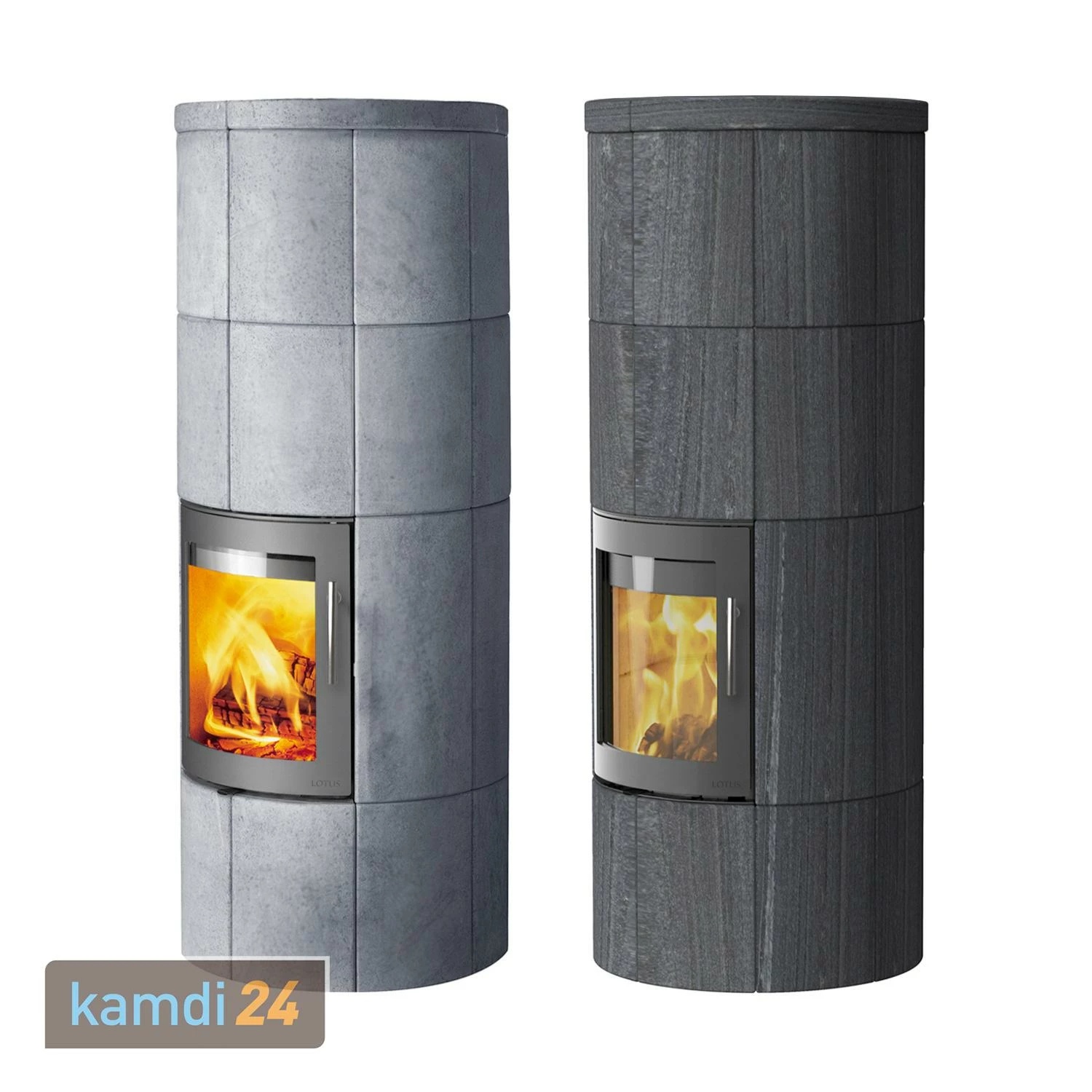 Lotus M2 Kaminofen Grau/ Indian Night, Rauchabgang Hinten 5 Lotus M2 Kaminofen Grau/ Indian Night, Rauchabgang Hinten – Bild 3