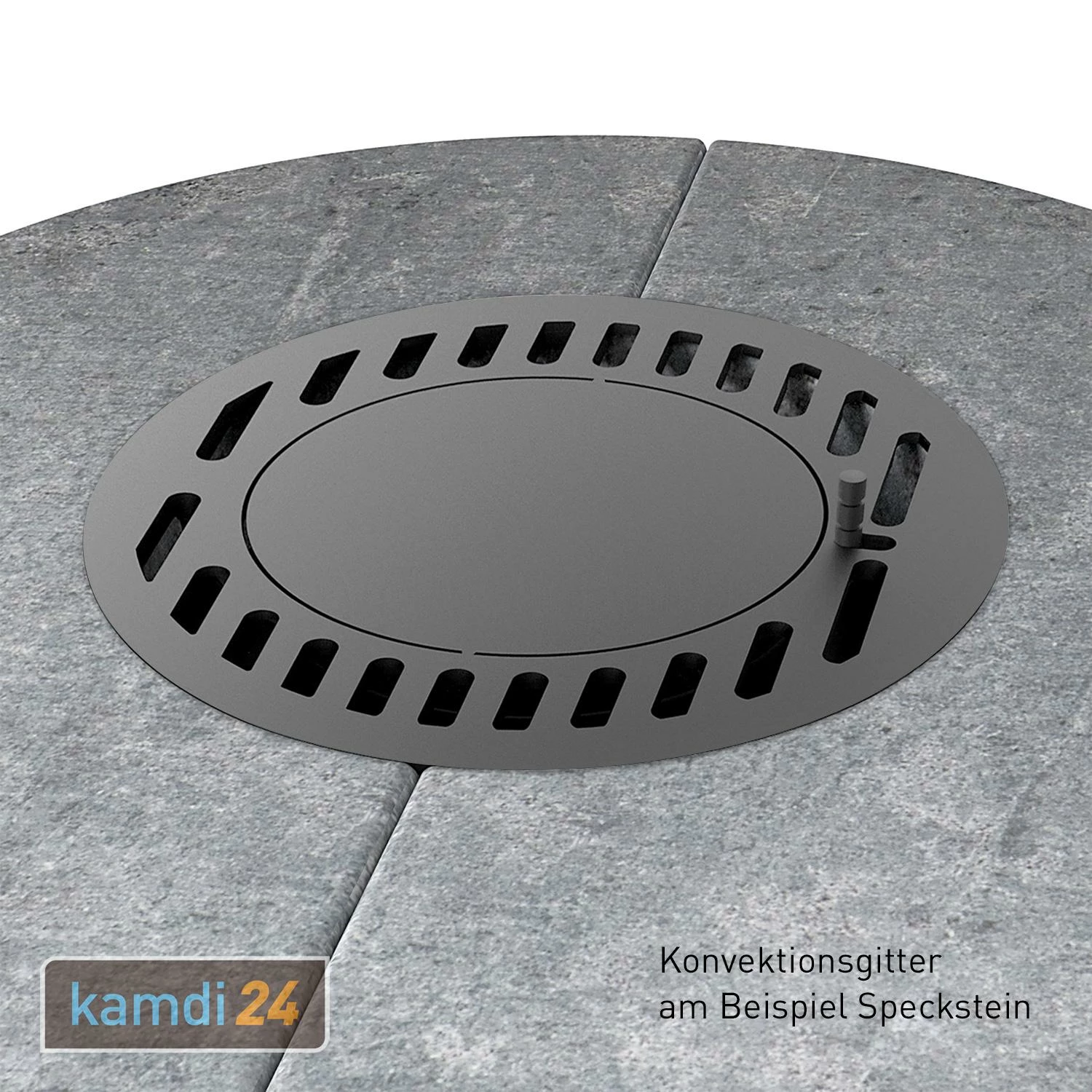 Lotus M2 Kaminofen Grau/ Indian Night, Rauchabgang Hinten 7 Lotus M2 Kaminofen Grau/ Indian Night, Rauchabgang Hinten – Bild 5