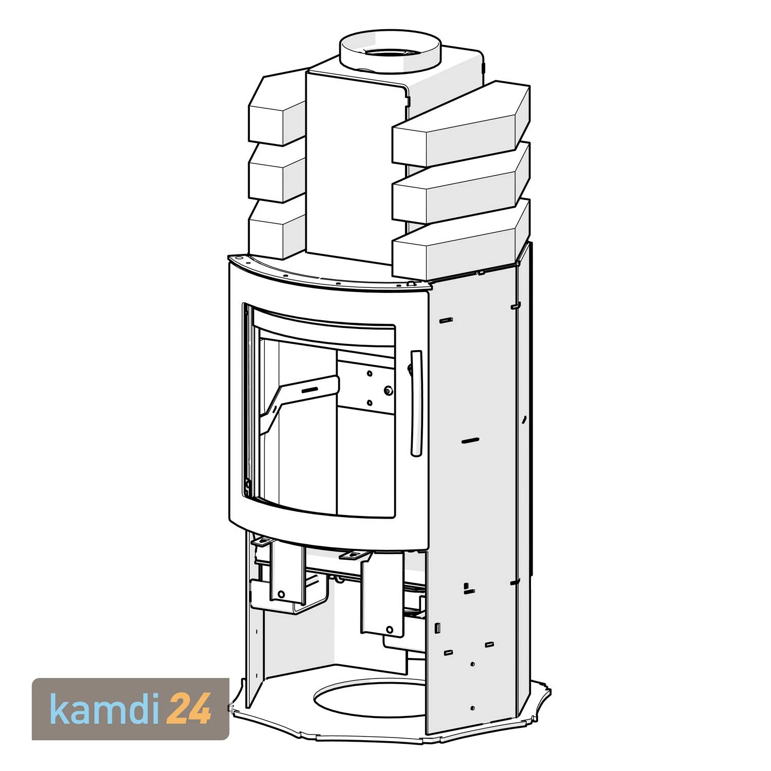 Lotus M2 Kaminofen Schwarz/ Speckstein, Rauchabgang Hinten 10 Lotus M2 Kaminofen Schwarz/ Speckstein, Rauchabgang Hinten – Bild 8