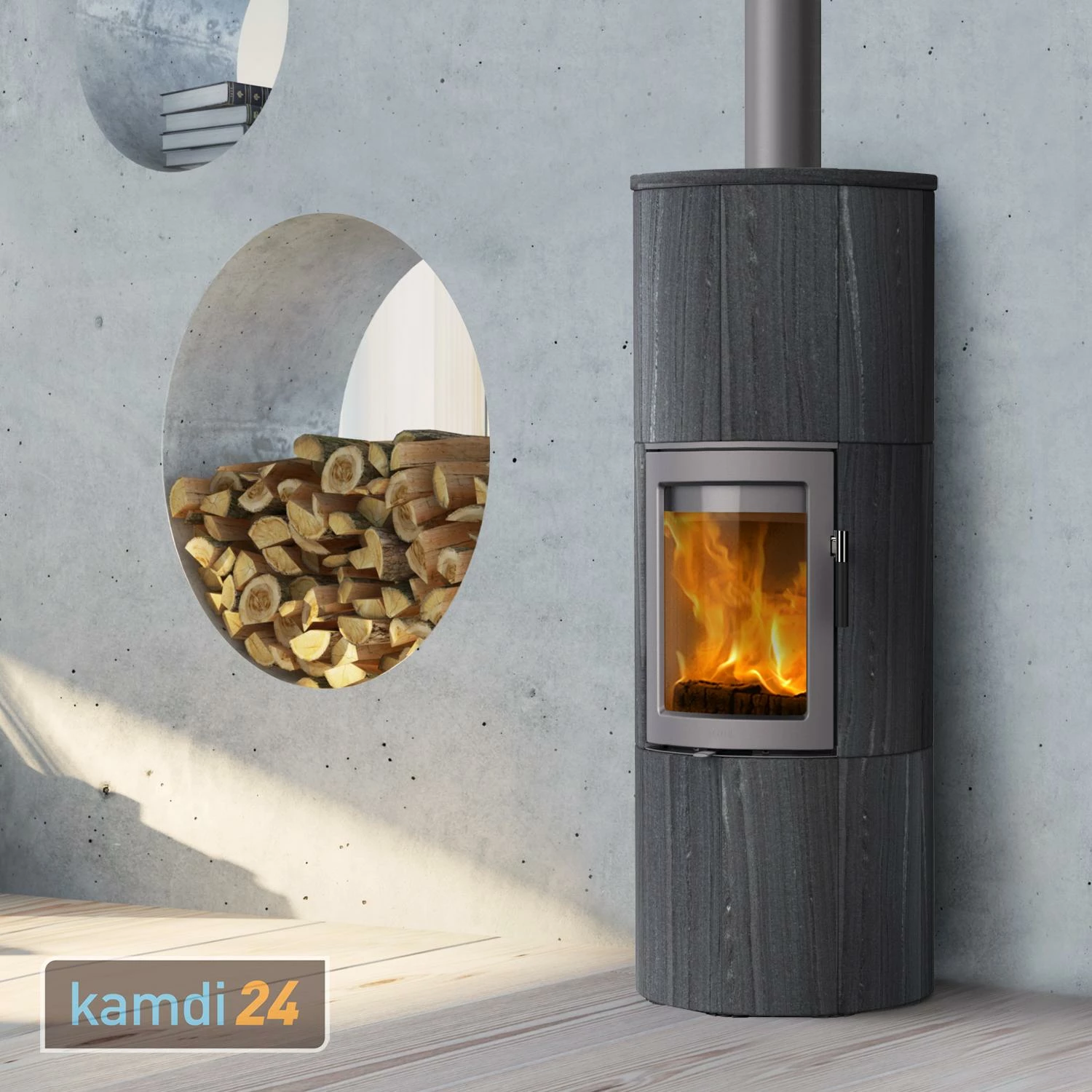 Lotus Maestro 152 Kaminofen Grau/ Indian Night, Rauchabgang Oben, DIBt 3 Lotus Maestro 152 Kaminofen Grau/ Indian Night, Rauchabgang Oben, DIBt