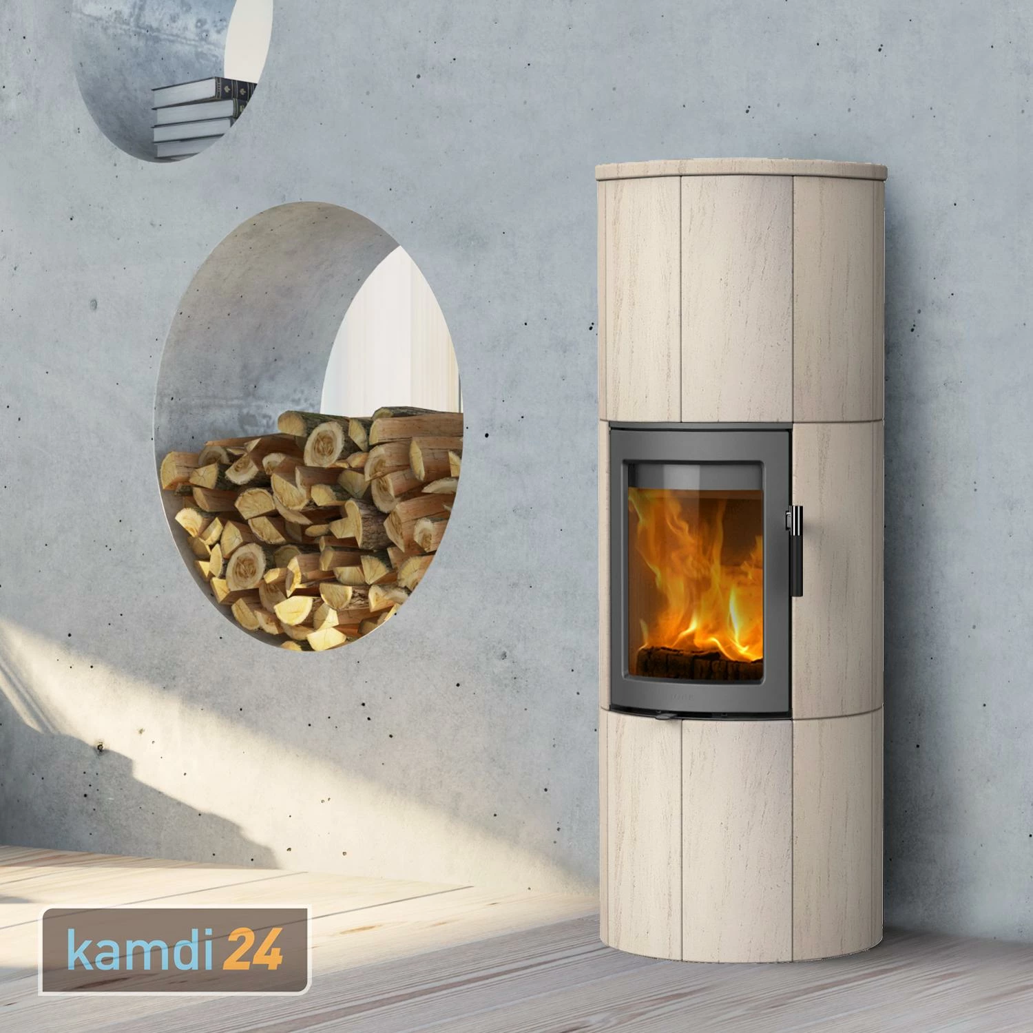 Lotus Maestro 152 Kaminofen Grau/ Limestone, Rauchabgang Hinten 3 Lotus Maestro 152 Kaminofen Grau/ Limestone, Rauchabgang Hinten