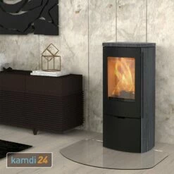 Lotus Mondo 30 Kaminofen Schwarz / Indian Night, Rauchrohranschluss Hinten