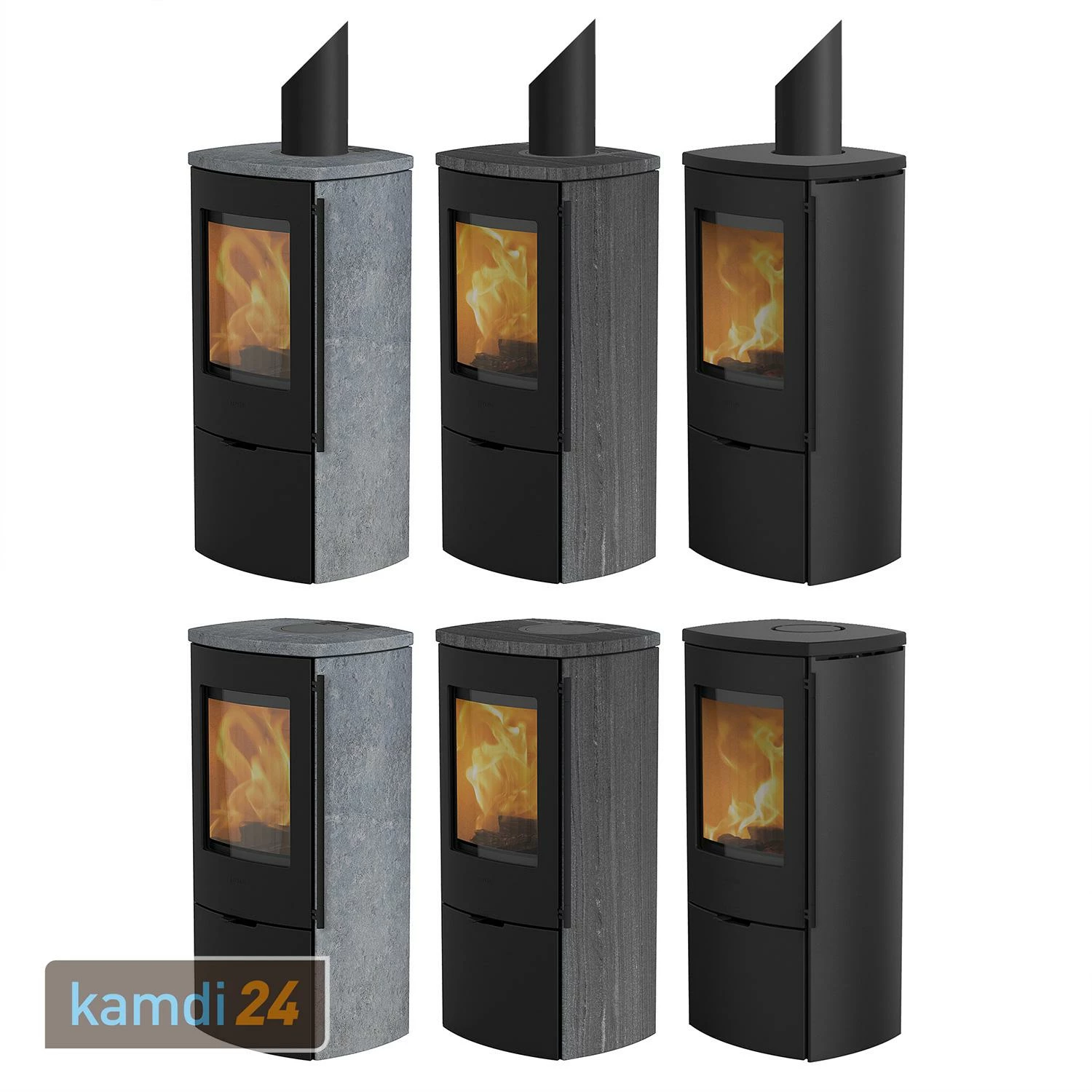 Lotus Mondo 30 Kaminofen Schwarz / Speckstein, Rauchrohranschluss Hinten 5 Lotus Mondo 30 Kaminofen Schwarz / Speckstein, Rauchrohranschluss Hinten – Bild 3