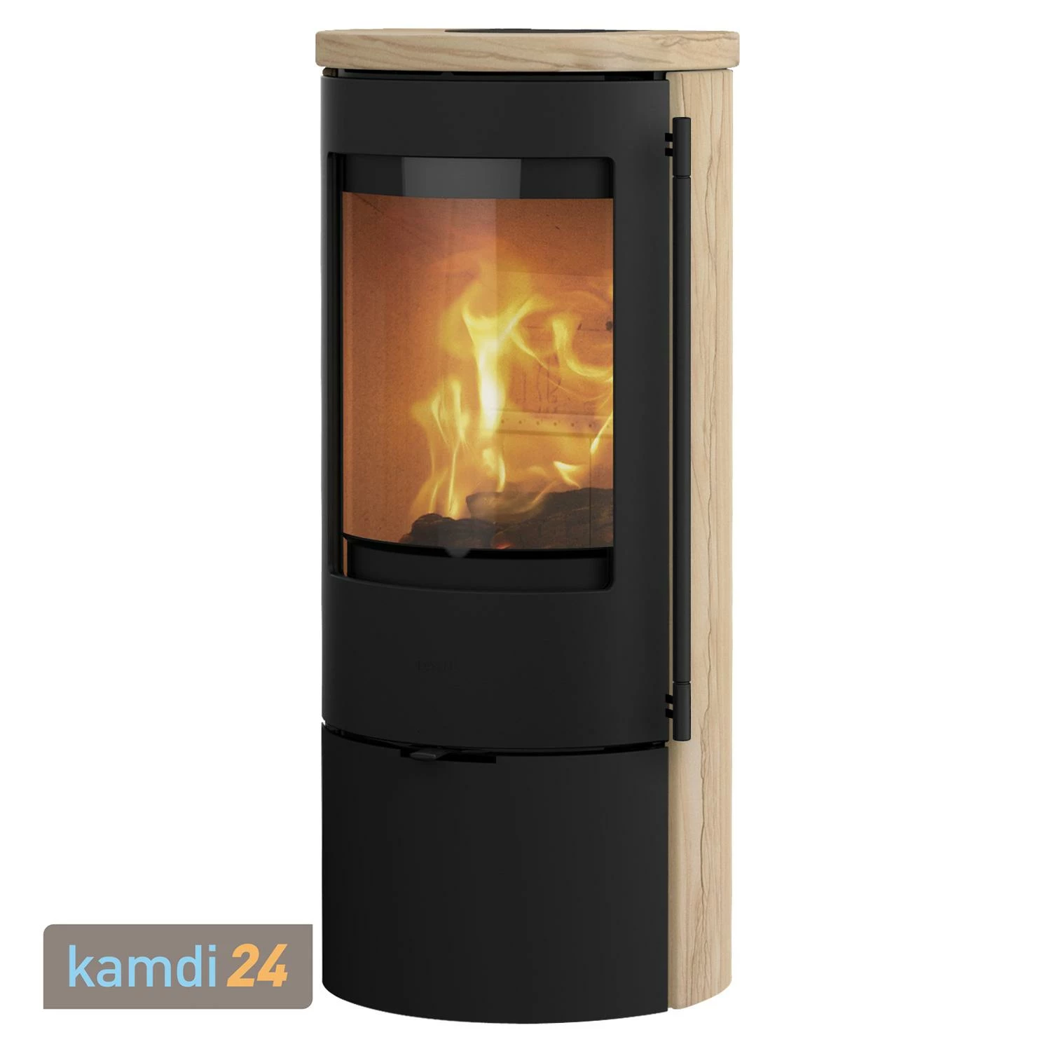 Lotus Prestige Basic S Kaminofen Sandstein, Korpus Schwarz, DIBt, Rauchrohranschluss Hinten 4 Lotus Prestige Basic S Kaminofen Sandstein, Korpus Schwarz, DIBt, Rauchrohranschluss Hinten – Bild 2