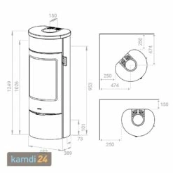 Lotus Prestige Magic 40 Kaminofen Schwarz / Limestone, Rauchabgang Hinten -Angebote Kamdi24 Store lotus prestige magic 40 kaminofen schwarz limestone rauchabgang hinten 19867 m 5