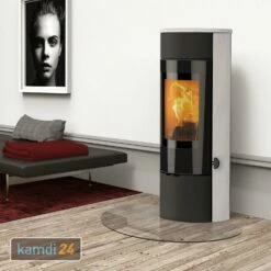 Lotus Prestige Magic 40 Kaminofen Schwarz / Limestone, Rauchabgang Hinten