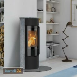 Lotus Prestige Magic 40 Kaminofen Schwarz / Speckstein, Rauchabgang Hinten