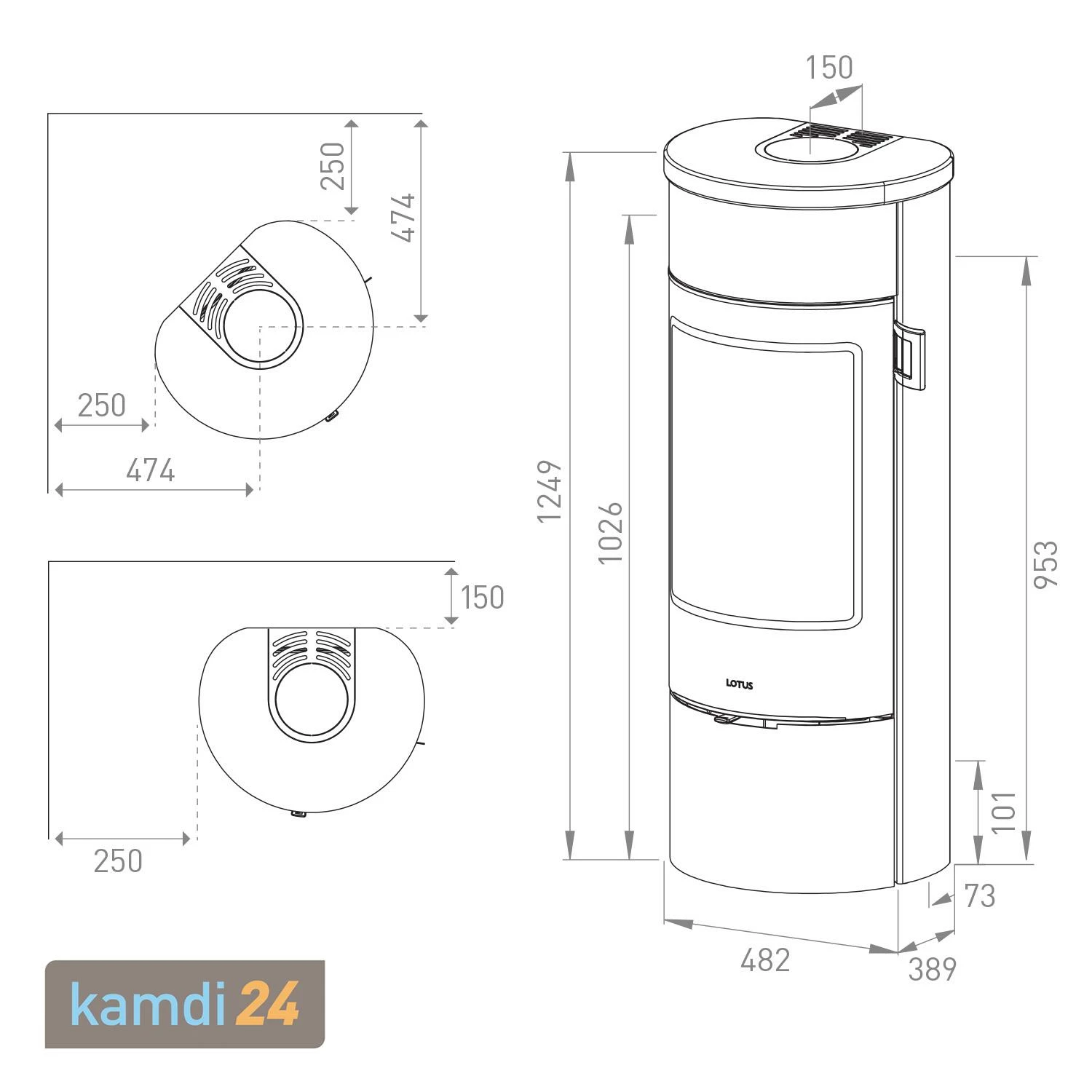 Lotus Prestige Magic 40 Kaminofen Schwarz / Speckstein, Rauchabgang Oben 8 Lotus Prestige Magic 40 Kaminofen Schwarz / Speckstein, Rauchabgang Oben – Bild 6