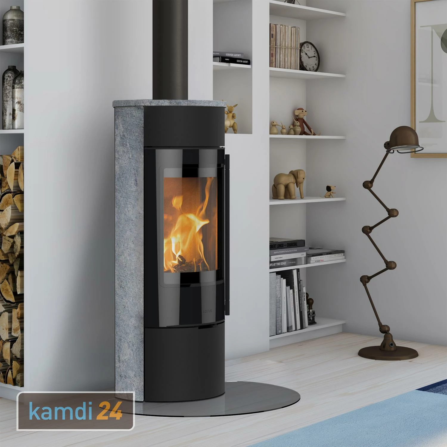 Lotus Prestige Magic 40 Kaminofen Schwarz / Speckstein, Rauchabgang Oben 3 Lotus Prestige Magic 40 Kaminofen Schwarz / Speckstein, Rauchabgang Oben